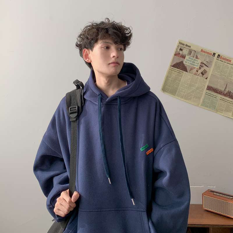 Áo Hoodie  Nam Trùm Đầu Màu Trơn Nam Mùa Thu Phong Cách Mỹ Retro Đường Phố Cao Cấp Hợp Thời Trang Thương Hiệu Thiết Kế Cảm Giác Thích Hợp Giản Dị Đẹp Trai