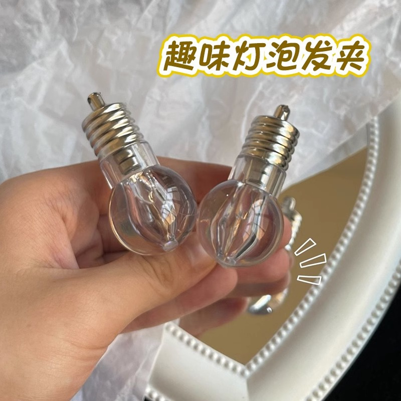 Kẹp Tóc Hình Bóng Đèn Sáng Tạo Vui Nhộn Cho Nữ