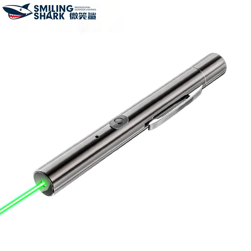 SmilingShark LS-307B Bút laser Green Màu xanh lá cây USB di động có thể sạc lại mèo chơi dạy con trỏ pointer pen