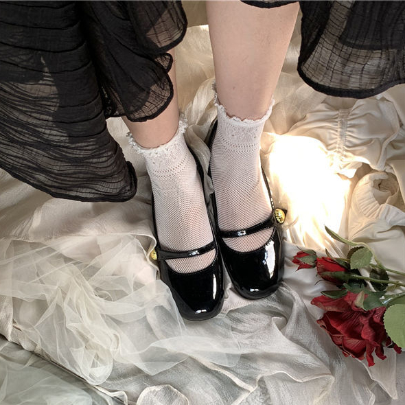 YAOLI  Giày Cao Gót Da Bóng Phong Cách Retro Thời Trang Cho Nữ