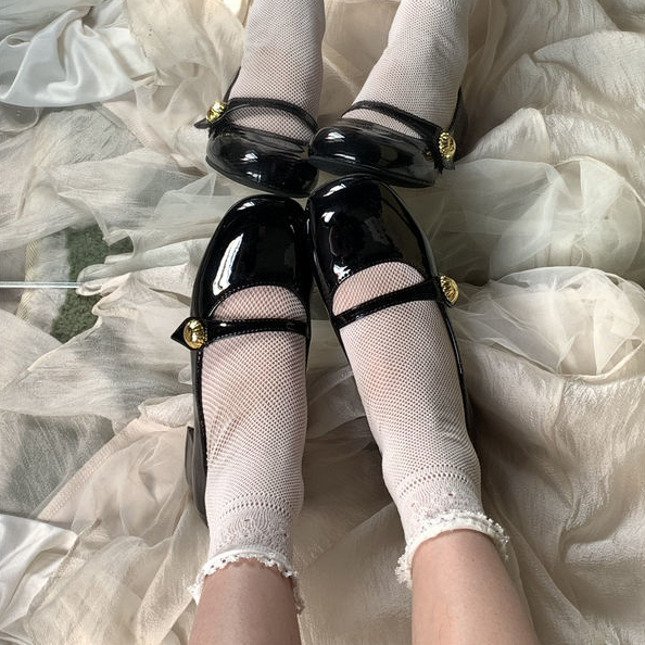 YAOLI  Giày Cao Gót Da Bóng Phong Cách Retro Thời Trang Cho Nữ