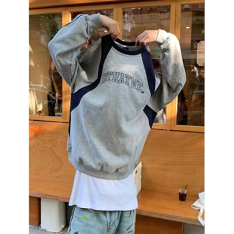 Áo sweater Thêu Họa Tiết monogram Phong Cách Mỹ Cổ Điển Thời Trang Cho Nam Và Nữ