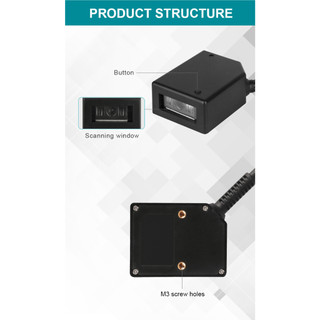 Mô-đun Quét Mã Vạch mini Tốc Độ Cao qr 2d 1d pdf417 usb rs232 com