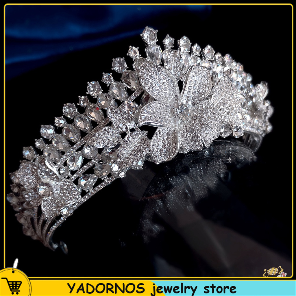 YADORNOS Vương Miện Hóa Trang Bằng Hợp Kim Kẽm Đính Đá Lấp Lánh Dành Cho Người Lớn
