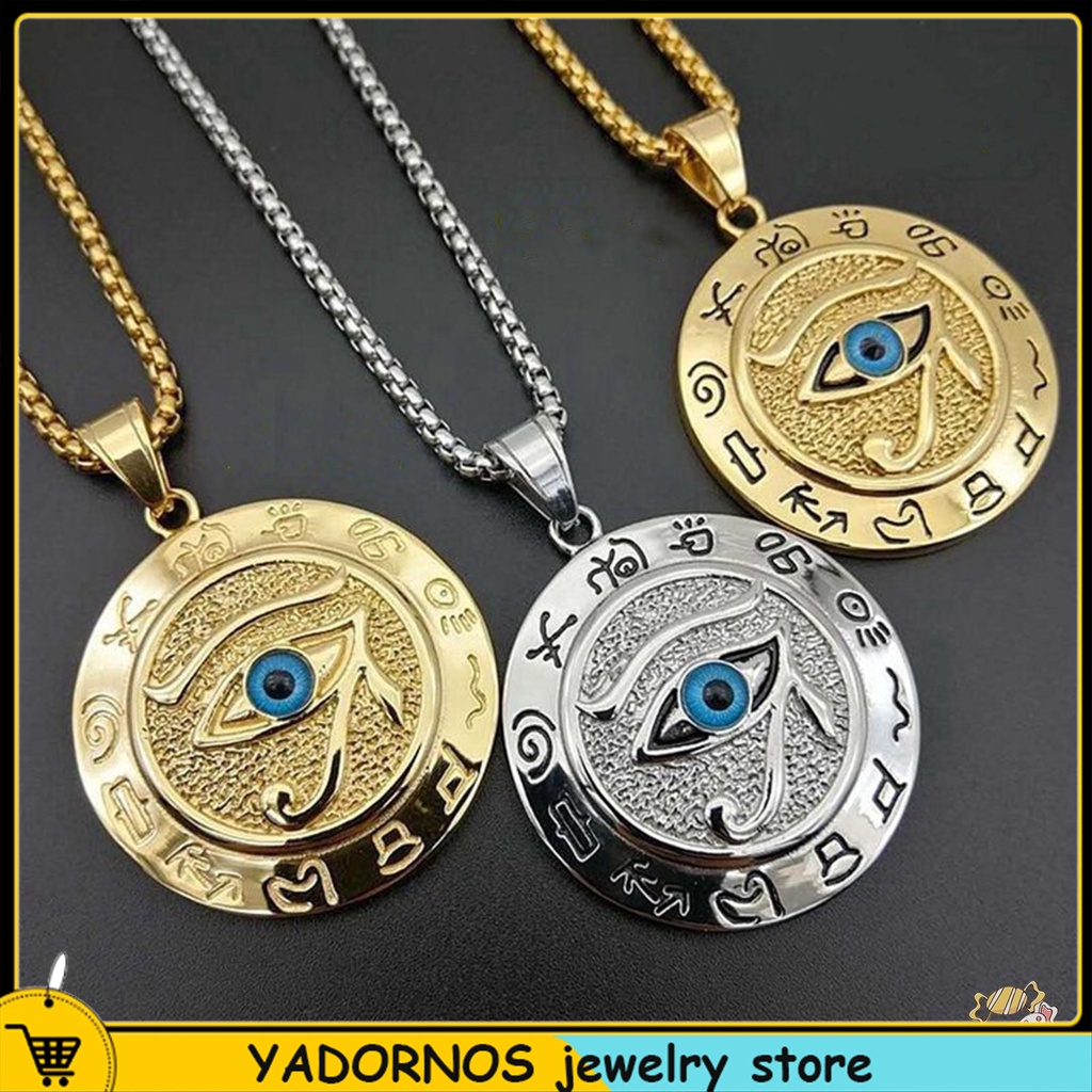 YADORNOS Vòng cổ Bùa Hộ Mệnh Bảo Vệ Mắt Của Horus Ai Cập Cho Nam