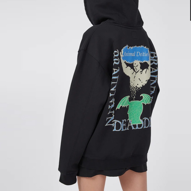 Áo Khoác hoodie Chui Đầu Thể Thao In Hình brain dead 23 Thời Trang Cho Nam Và Nữ