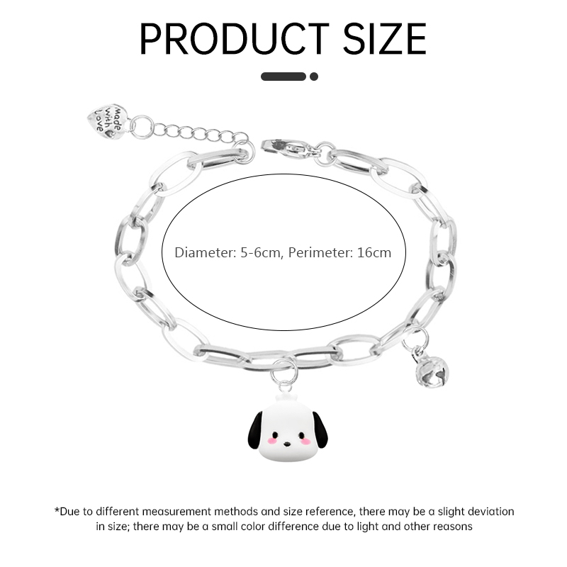 🌺🌺Sanrio Vòng Tay Mặt Chuông Dễ Thương Có Thể Điều Chỉnh Phong Cách Hàn Quốc Cho Cặp Đôi