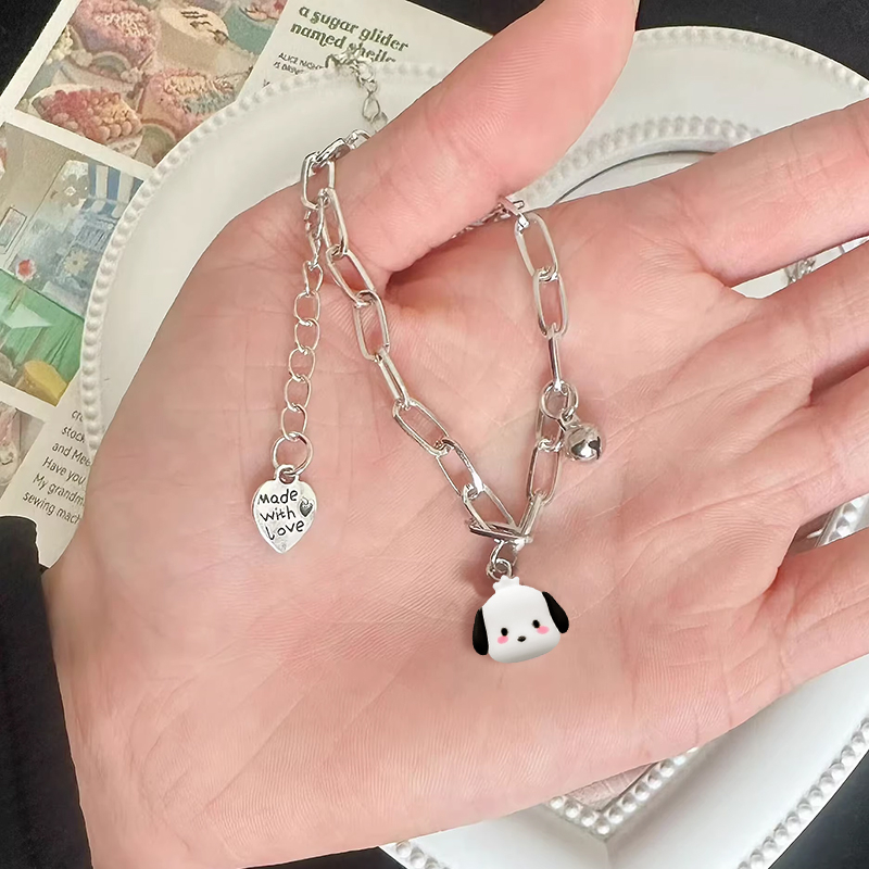 🌺🌺Sanrio Vòng Tay Mặt Chuông Dễ Thương Có Thể Điều Chỉnh Phong Cách Hàn Quốc Cho Cặp Đôi