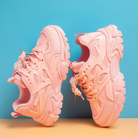 Giày thể thao trẻ em, bé gái, đế mềm, giày chạy bộ lưới thoáng khí, trẻ sơ sinh