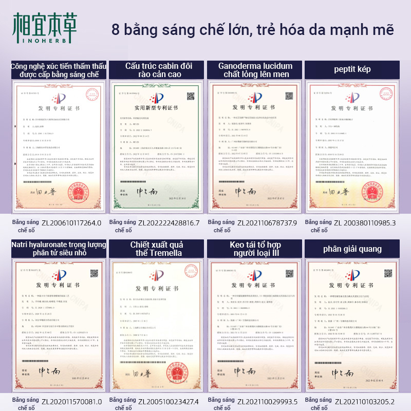 Inoherb Set 5 Tinh Chất Khô 3ml + 50mg) Giúp Cấp Ẩm Cho Da Hiệu Quả