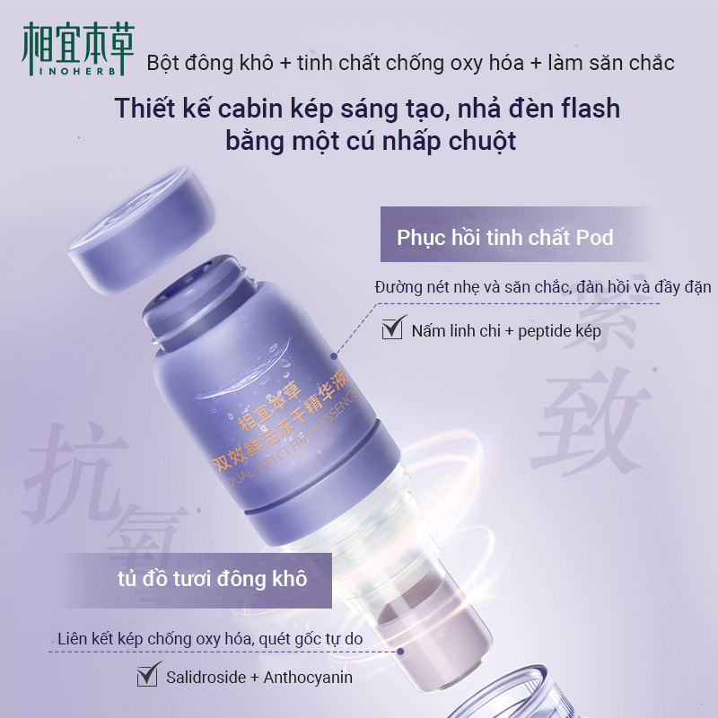 Inoherb Set 5 Tinh Chất Khô 3ml + 50mg) Giúp Cấp Ẩm Cho Da Hiệu Quả