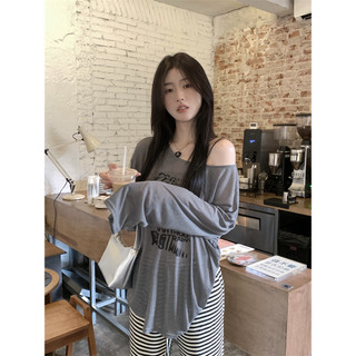 Áo Thun Tee Lửng Tay Dài Dáng Rộng In Họa Tiết Xinh Xắn Thời Trang Mùa Hè Cho Nữ bigsize