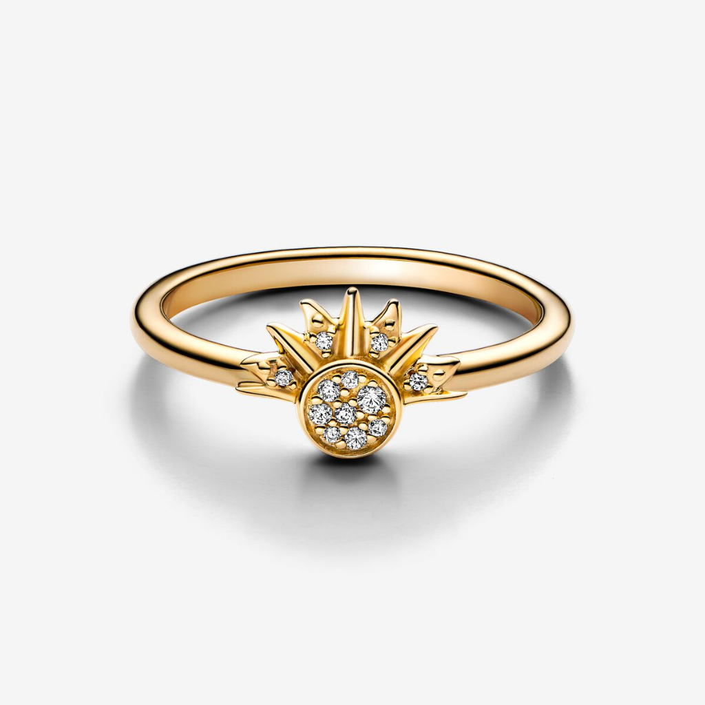 Hộp Nhẫn Hình Mặt Trăng / Mặt Trời Lấp Lánh