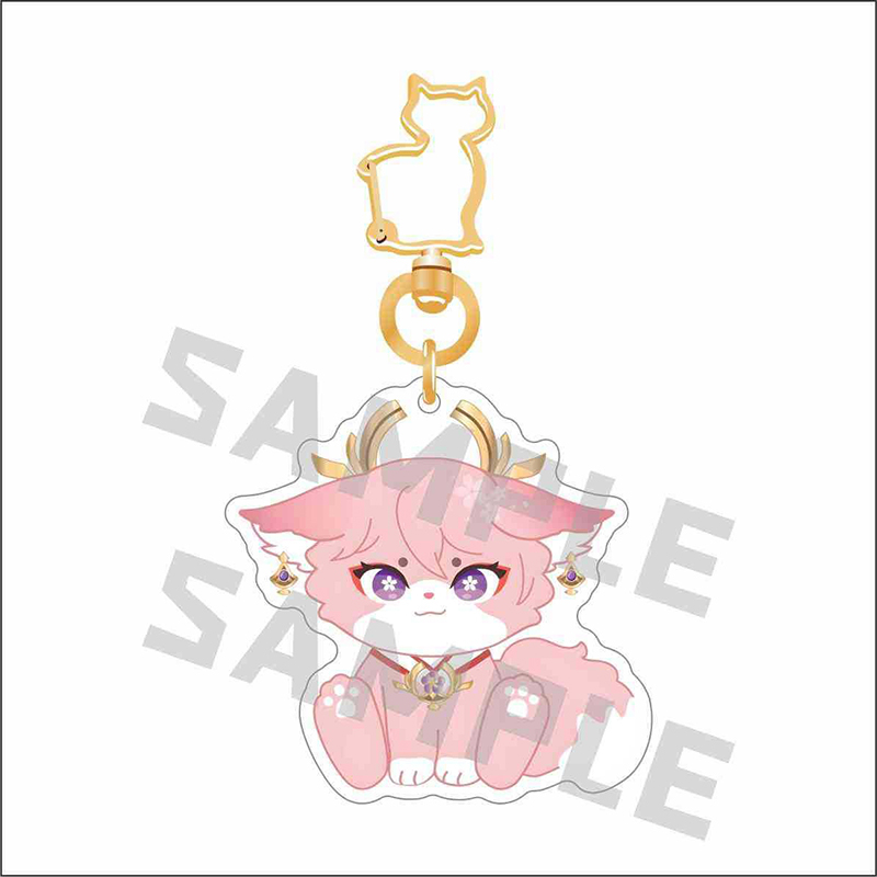 Genshin Móc Khóa acrylic Hình Mèo Xinh Xắn
