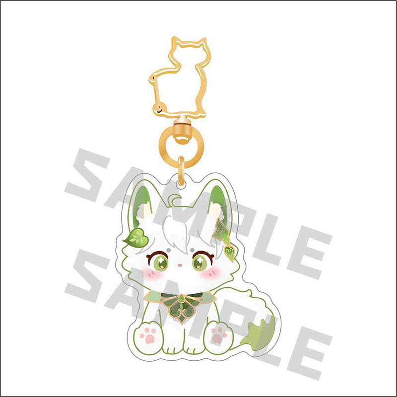 Genshin Móc Khóa acrylic Hình Mèo Xinh Xắn
