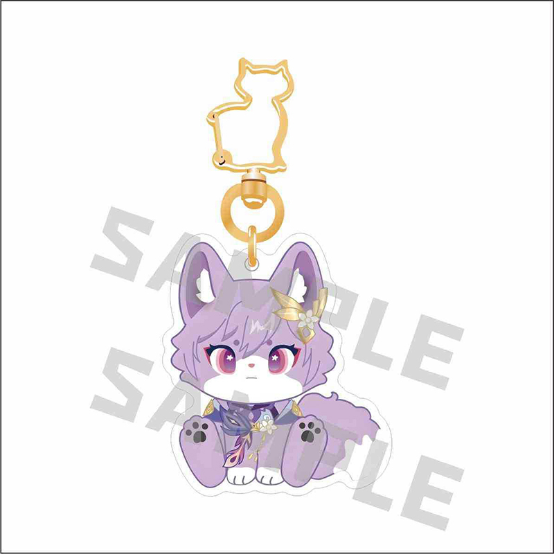 Genshin Móc Khóa acrylic Hình Mèo Xinh Xắn