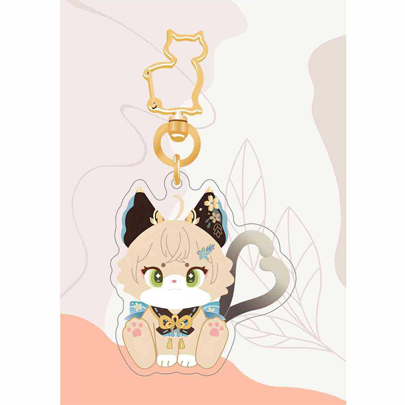 Genshin Móc Khóa acrylic Hình Mèo Xinh Xắn