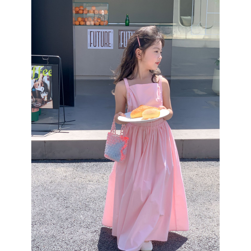 Đầm Công Chúa Hai Dây Dáng Dài Thời Trang Mùa Hè Xinh Xắn Cho Bé Gái