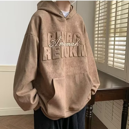 Áo Hoodie Dáng Rộng In Chữ Phong Cách Harajuku Hàn Quốc Thời Trang Cho Nam chất đũi cao cấp hiphop Hoodie unisex retro Hoodie