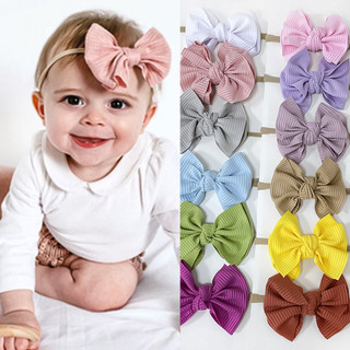 Băng đô co giãn cho bé Turban Nút thắt Nylon Băng đô nơ Băng đô cho bé gái Dây buộc tóc