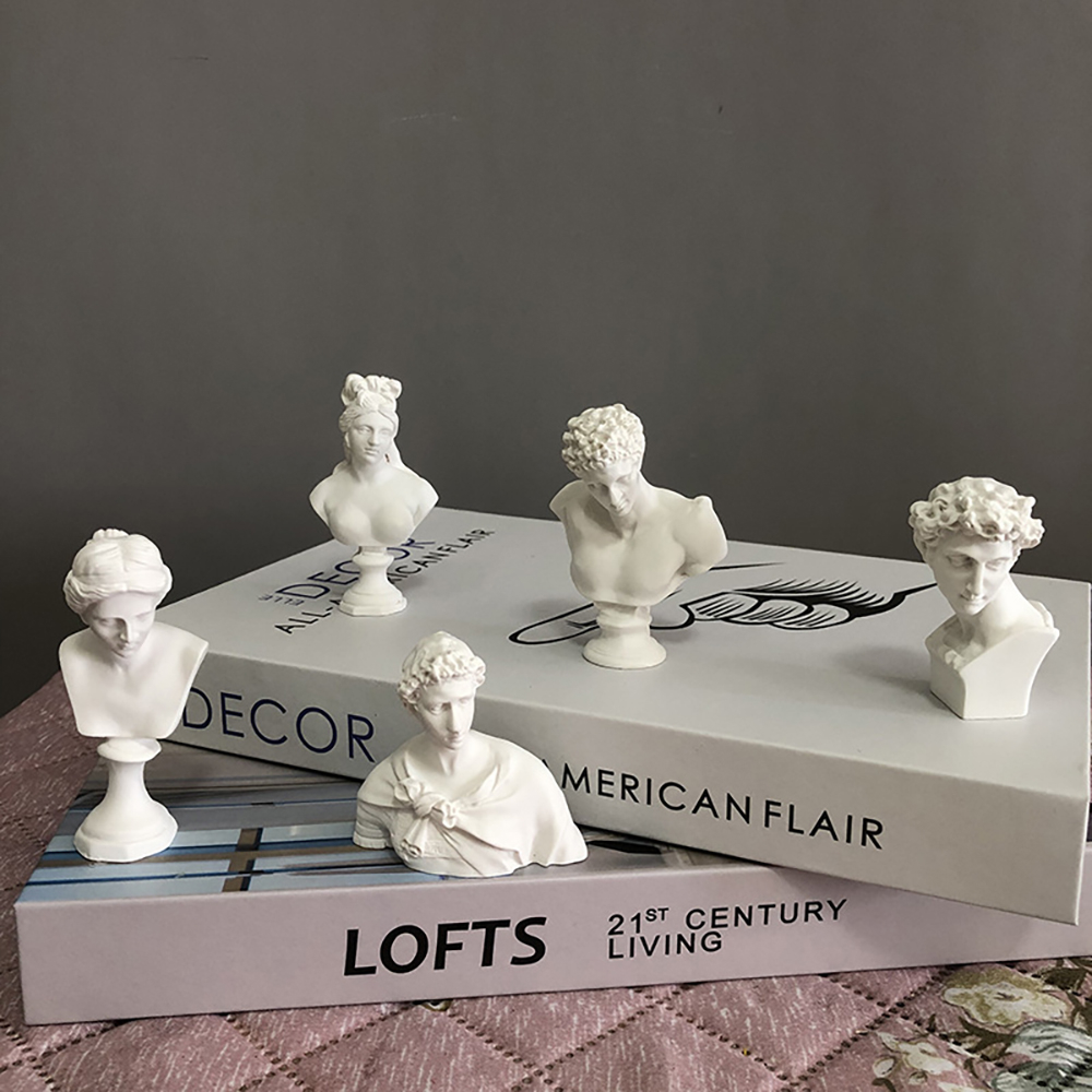 Mô Hình Đầu Tượng david mini 7cm Bằng Nhựa resin Làm Đạo Cụ Chụp Ảnh Chân Dung