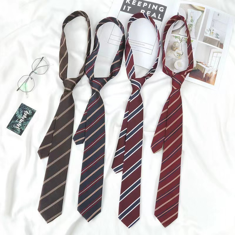 Cà Vạt Lụa Sọc Ca Rô Thời Trang Cho Nam Nữ