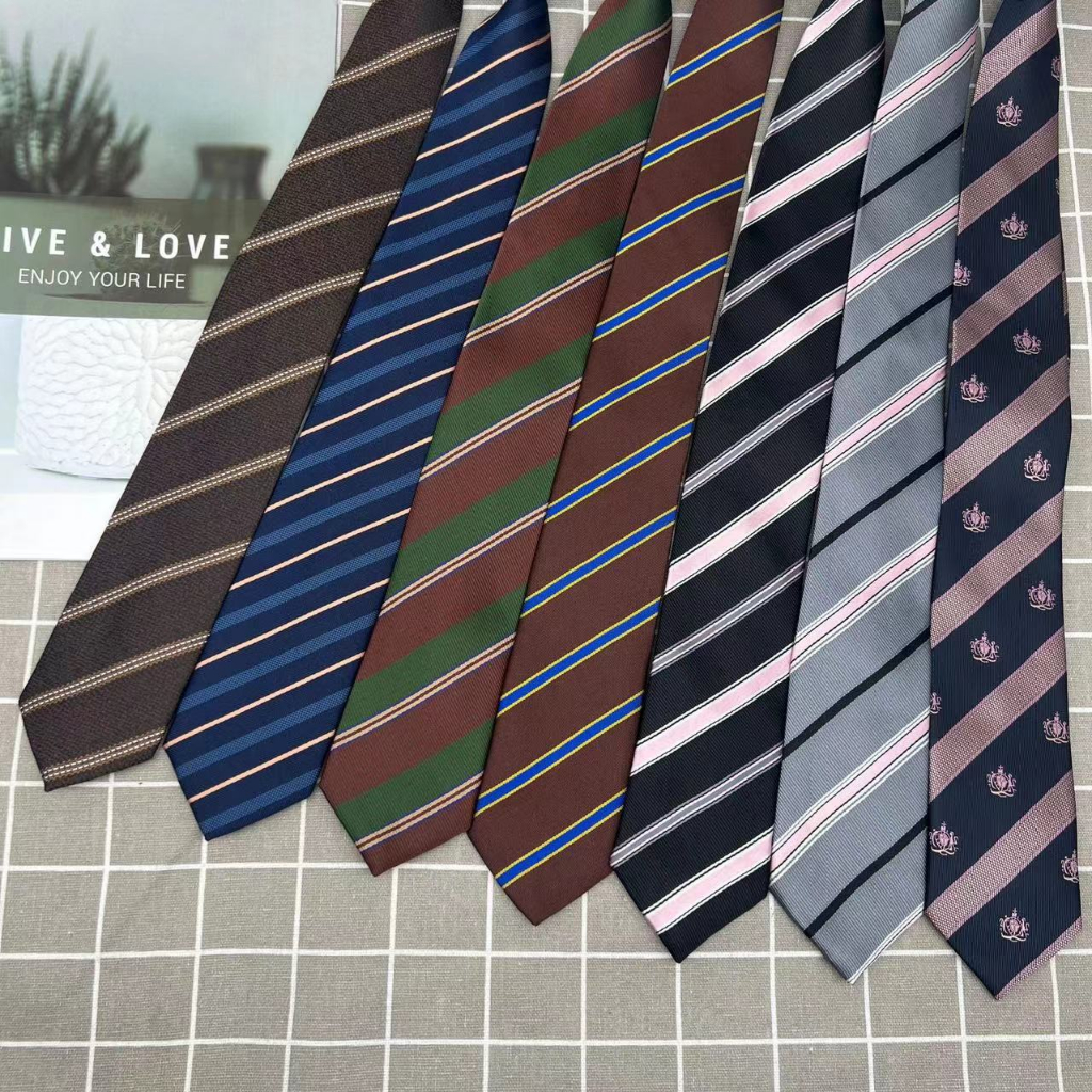Cà Vạt Lụa Sọc Ca Rô Thời Trang Cho Nam Nữ