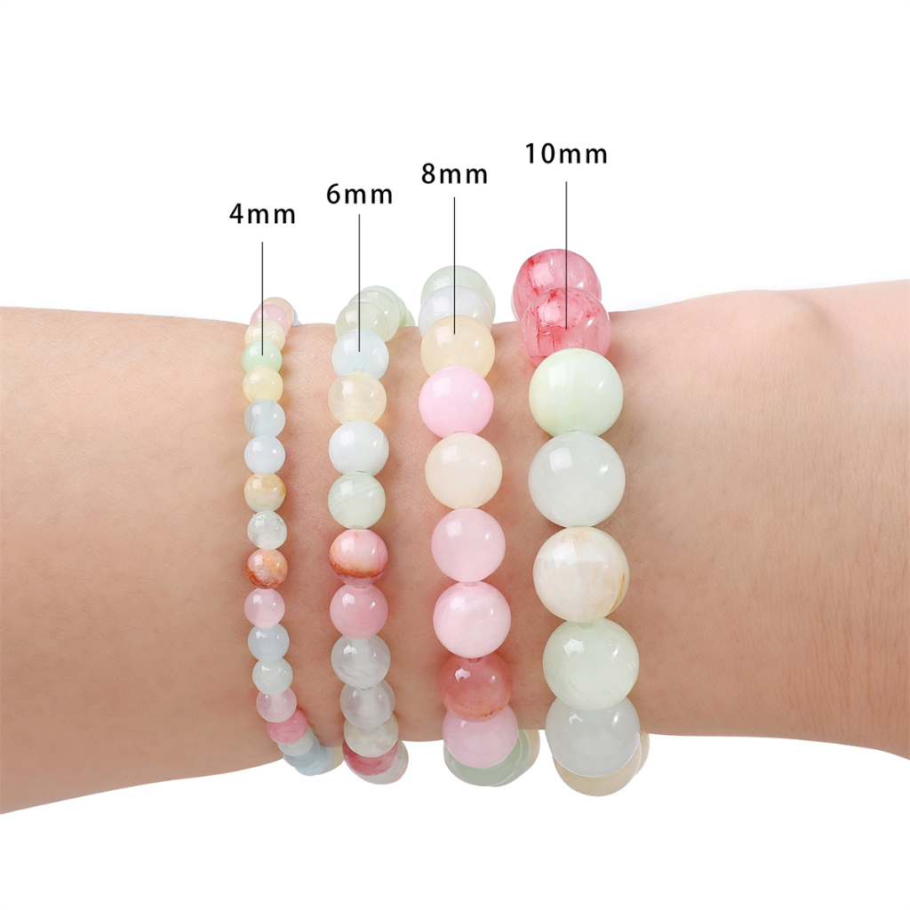 Chuỗi Hạt Đá sapphire Nhiều Màu Sắc 4 / 6 / 8 / 10mm Dùng Làm Trang Sức Thủ Công（Hỗn hợp màu ngẫu nhiên）