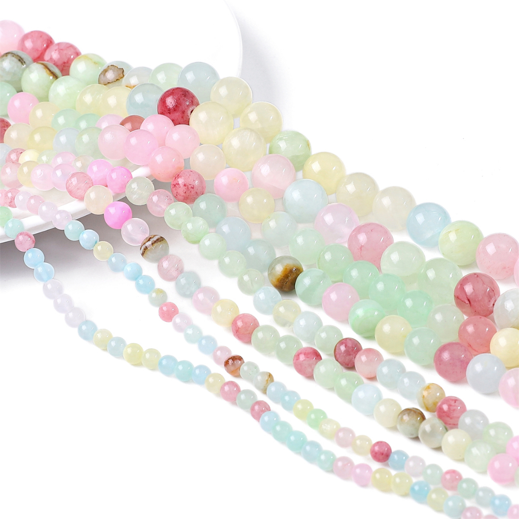 Chuỗi Hạt Đá sapphire Nhiều Màu Sắc 4 / 6 / 8 / 10mm Dùng Làm Trang Sức Thủ Công（Hỗn hợp màu ngẫu nhiên）