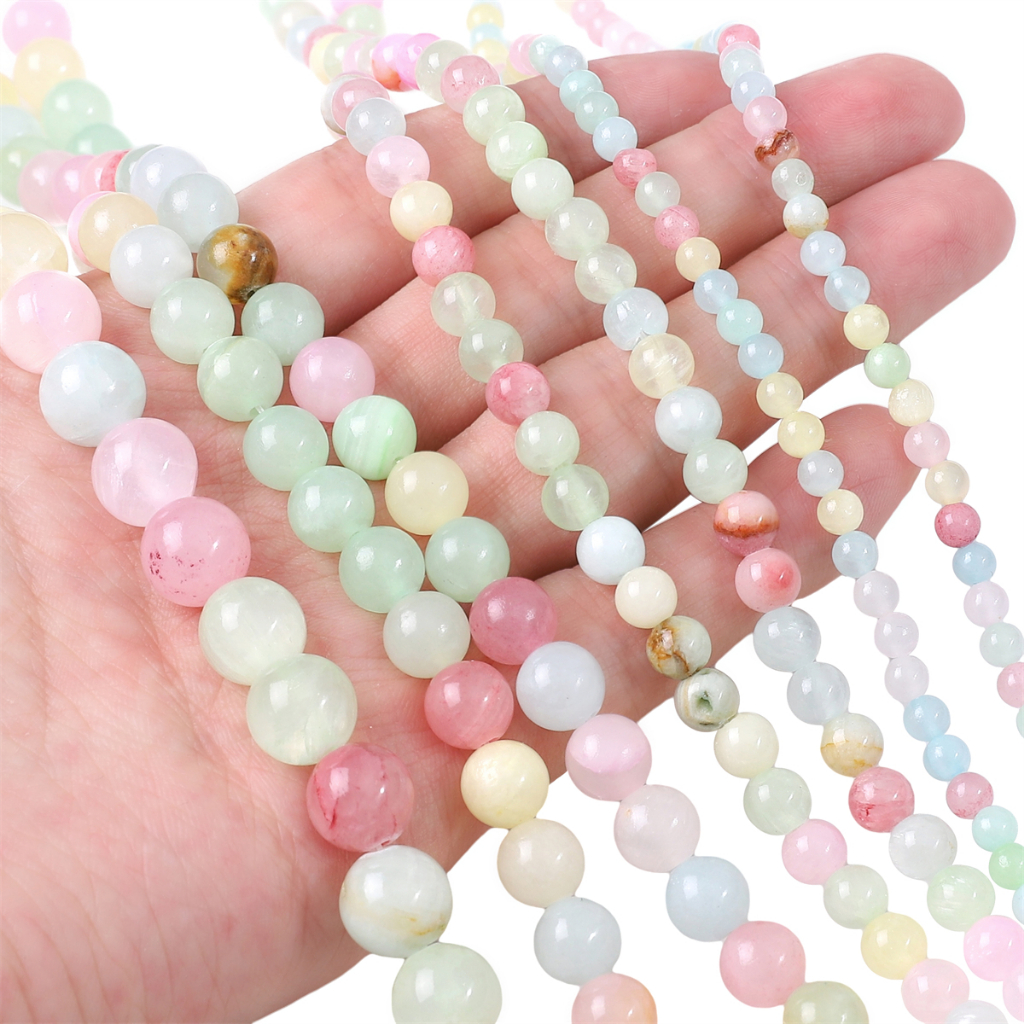 Chuỗi Hạt Đá sapphire Nhiều Màu Sắc 4 / 6 / 8 / 10mm Dùng Làm Trang Sức Thủ Công（Hỗn hợp màu ngẫu nhiên）