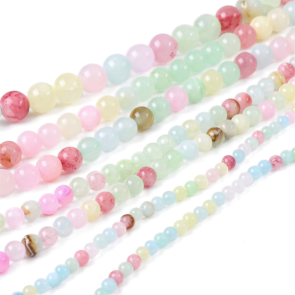 Chuỗi Hạt Đá sapphire Nhiều Màu Sắc 4 / 6 / 8 / 10mm Dùng Làm Trang Sức Thủ Công（Hỗn hợp màu ngẫu nhiên）