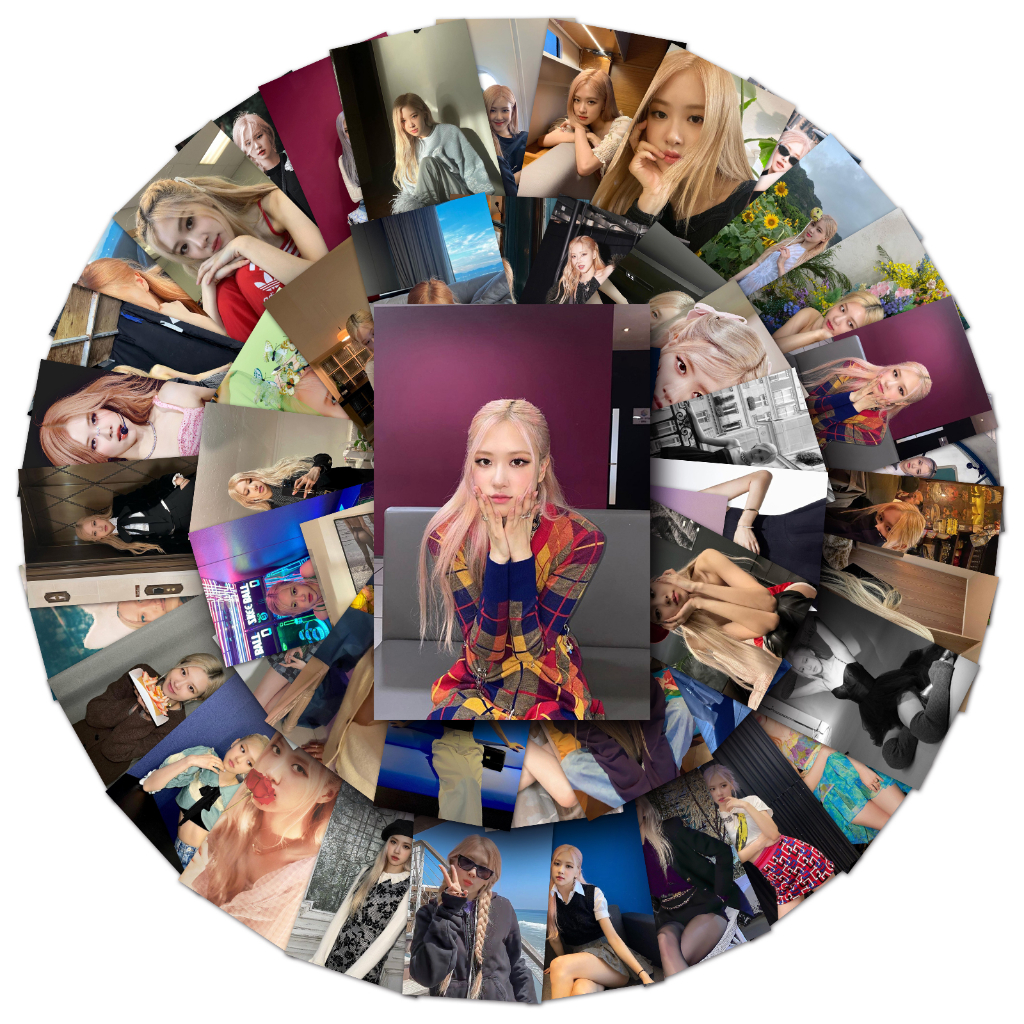 Bộ 53 Miếng Dán Trang Trí Laptop / Điện Thoại / guitar / Mũ Bảo Hiểm In Chữ blackpink Xinh Xắn diy