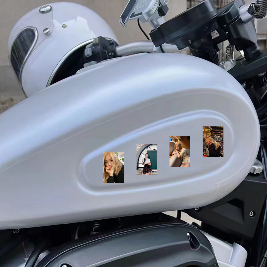 Bộ 53 Miếng Dán Trang Trí Laptop / Điện Thoại / guitar / Mũ Bảo Hiểm In Chữ blackpink Xinh Xắn diy