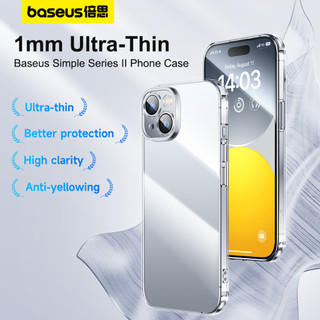 Baseus Ốp Điện Thoại Trong Suốt Đơn Giản Cho Iphone 15 / 2