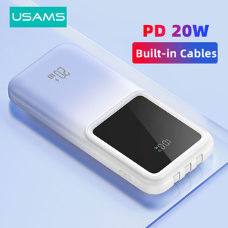 Sạc dự phòng USAMS 10000mah sạc nhanh PD 20w Type C Micro thích hợp cho iPhone 15 Android máy tính bảng IPD