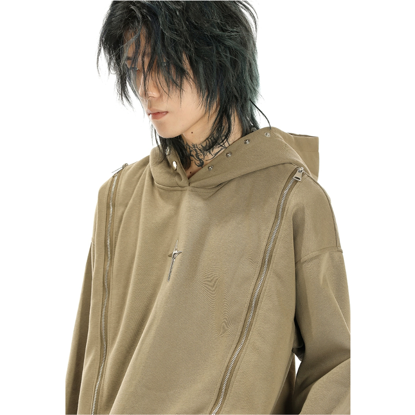 Mới áo hoodie nam cotton Dáng Rộng Có Khóa Kéo áo hoodie nữ Thời Trang áo hoodie unisex retro Mỹ  Áo Khoác hoodie Nam Nữ