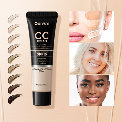 Quiyum cc Kem Che Khuyết Điểm Tự Nhiên Chống Nước Chống Tia uv Lâu Trôi