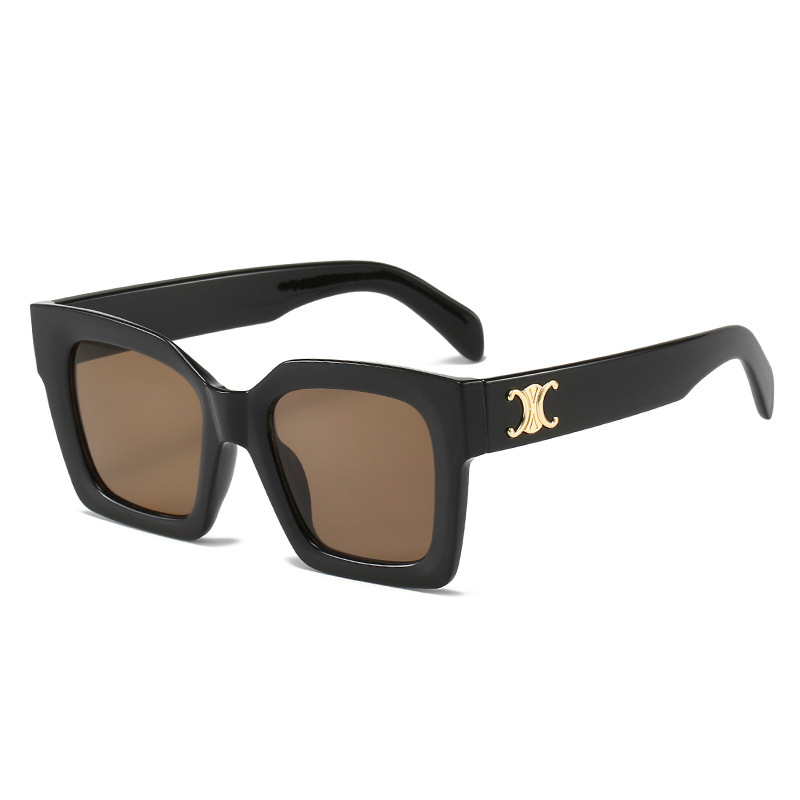 Kính Mát Gọng Vuông Chống Tia uv400 Phong Cách vintage Sang Trọng Dành Cho Nữ