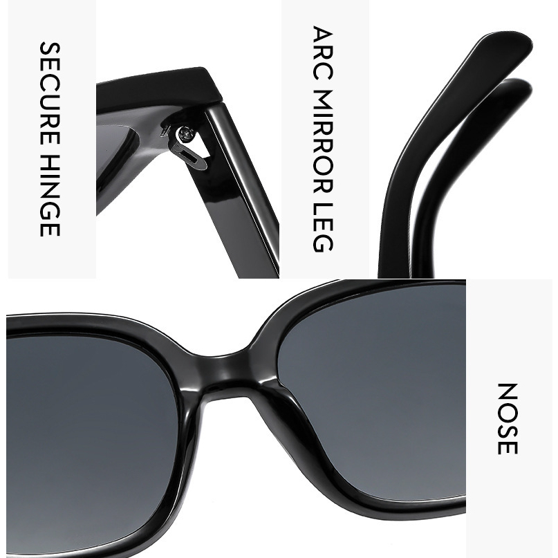 Kính Mát Gọng Vuông Chống Tia uv400 Phong Cách vintage Sang Trọng Dành Cho Nữ