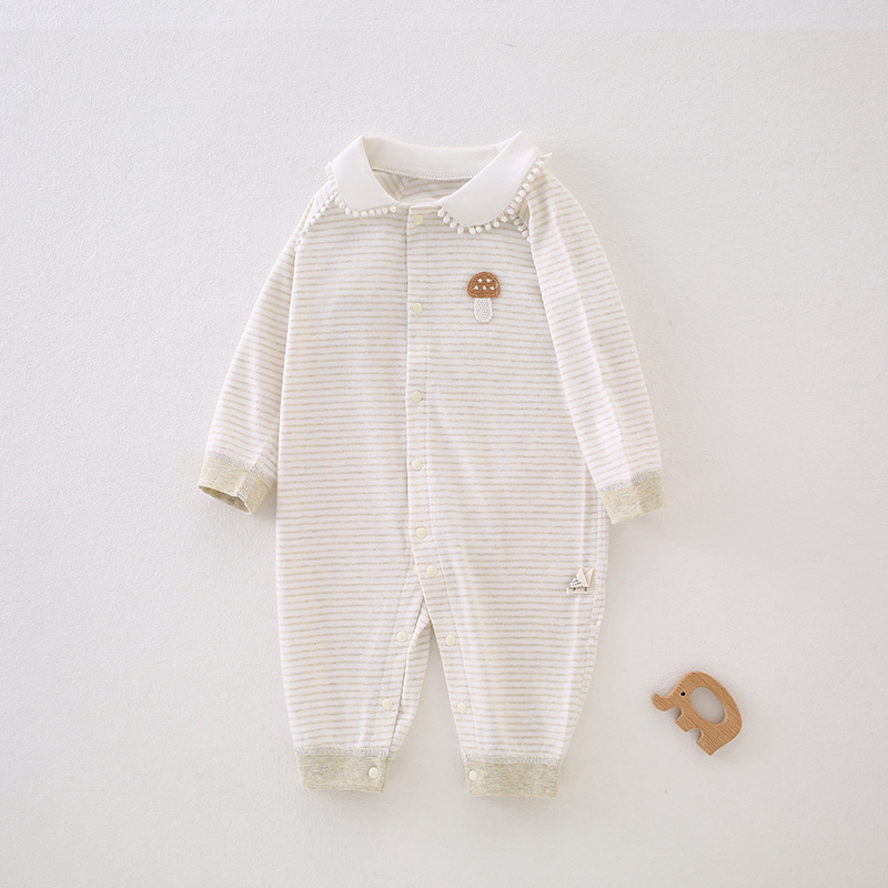 Áo Liền Quần cotton Nguyên Chất Dài Tay Phong Cách Hàn Quốc Cho Bé Sơ Sinh