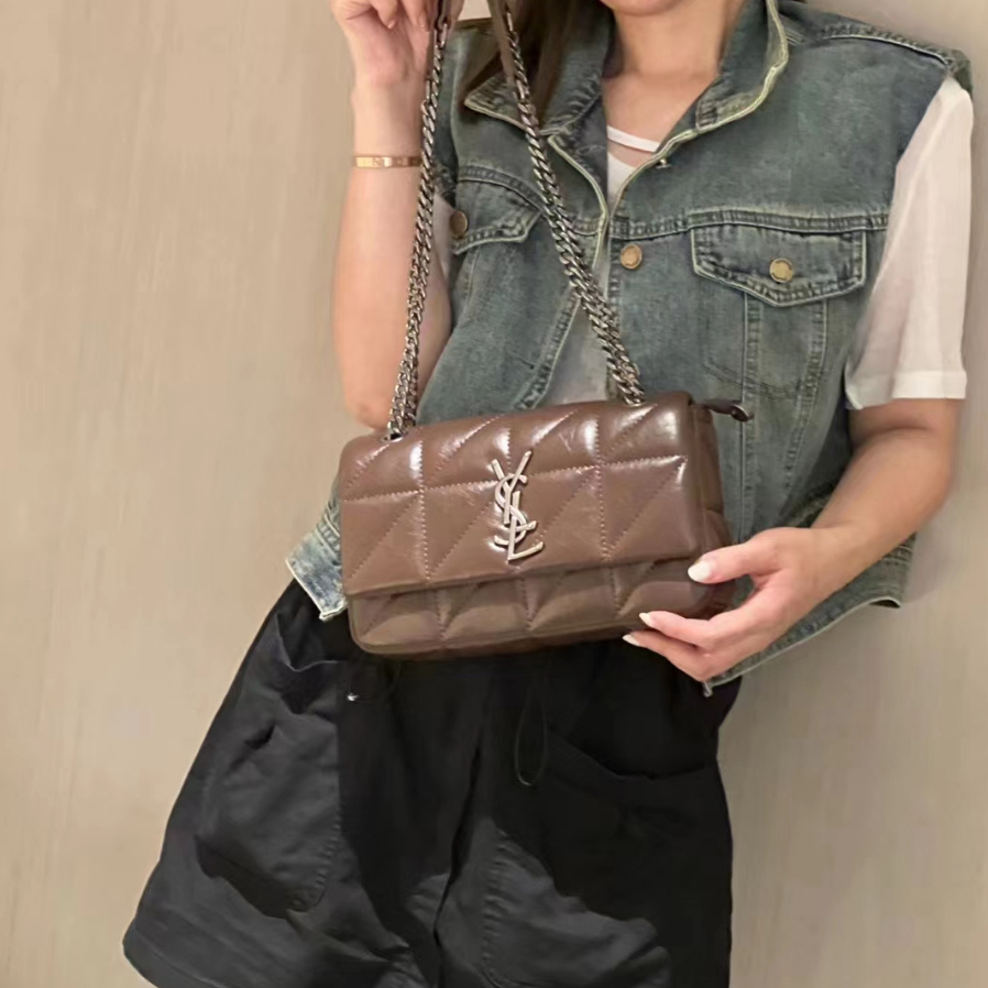 Túi Xách Đeo Vai Hình Tam Giác Dây Xích Đôi Bằng Da Bò Thời Trang Âu Mỹ Cho Nữ sh777777-8555