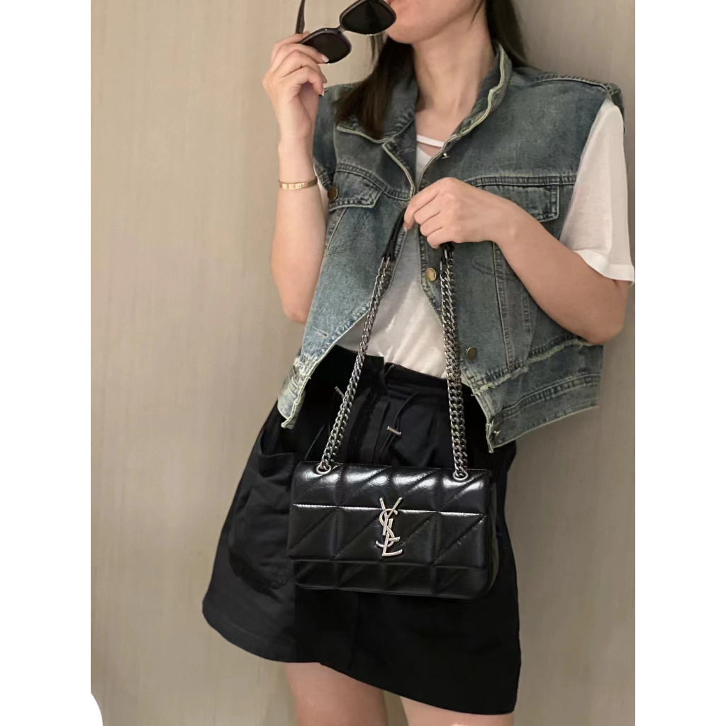 Túi Xách Đeo Vai Hình Tam Giác Dây Xích Đôi Bằng Da Bò Thời Trang Âu Mỹ Cho Nữ sh777777-8555