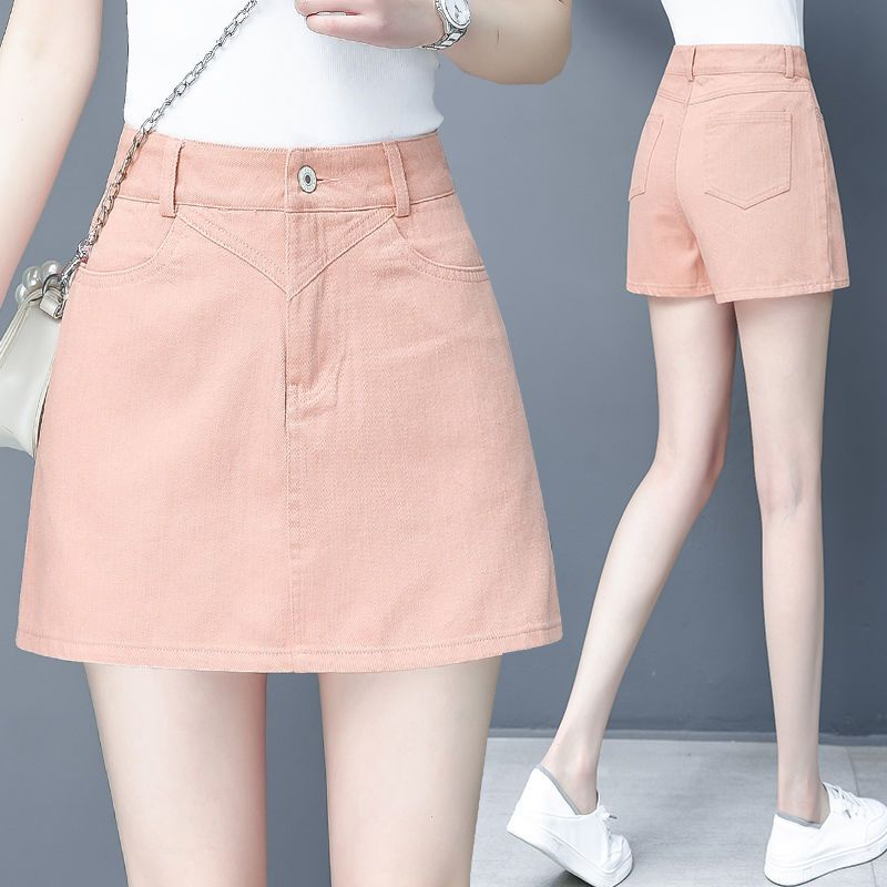 Quần Short denim Ống Rộng Lưng Cao Co Giãn Thời Trang Mùa Hè 2023 Dành Cho Nữ