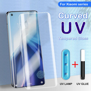Phim kính cường lực toàn keo cong UV cho Xiaomi Redmi Note 14 13 Mi 14 13 12 12s 12X 11 Ultra Note 10 Lite 10t Pro Plus Civ 3 2 1s Mix 4 5G Bảo vệ màn hình