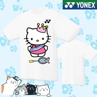 Áo Thun Cầu Lông Tay Ngắn Mau Khô Mẫu Mới Năm 2023 Phong Cách Hàn Quốc Họa Tiết hello kitty "hello kitty" co-brand yonex
