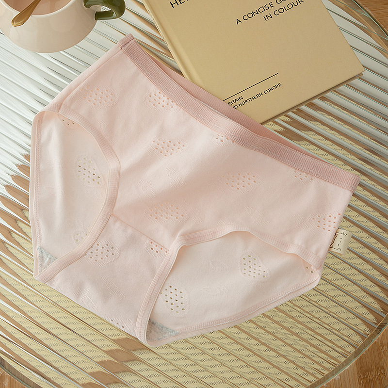 Quần Lót cotton Mềm Mại Lưng Vừa Thoáng Khí Thoải Mái Cho Nữ