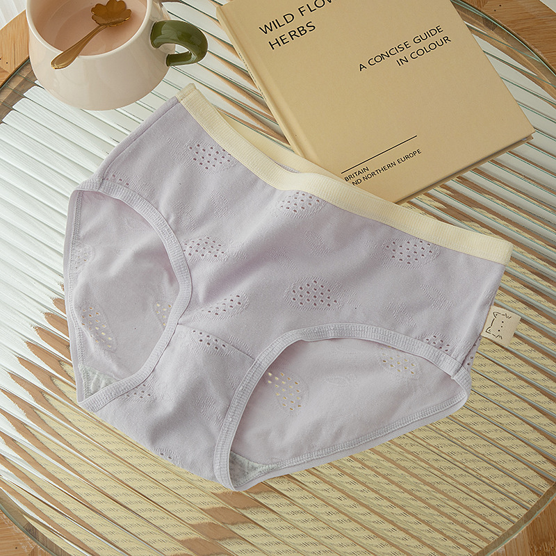 Quần Lót cotton Mềm Mại Lưng Vừa Thoáng Khí Thoải Mái Cho Nữ