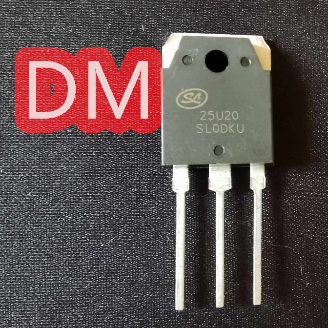 ((5 Cái) Bộ chỉnh lưu máy hàn biến tần 25U20 Bộ chỉnh lưu phục hồi nhanh 200V 25A Hai ống ba lỗ nhập