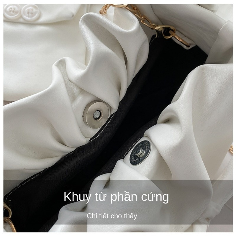 Túi Đeo Vai Hình Đám Mây Đính Nơ Màu Trơn Đơn Giản NB00029