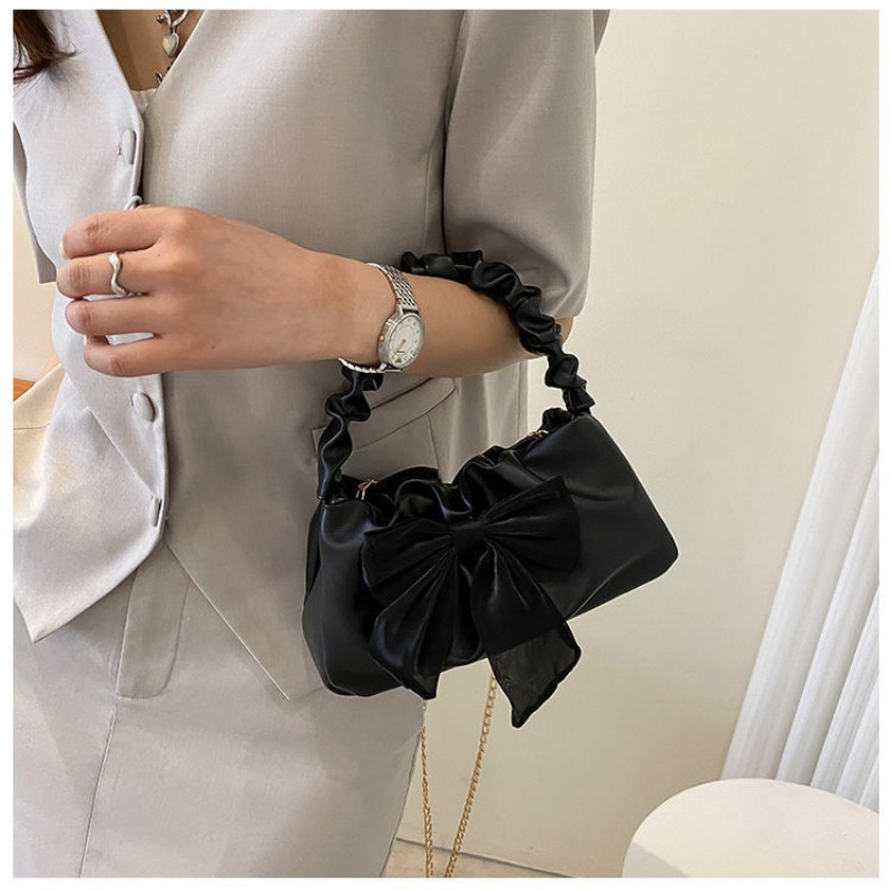 Túi Đeo Vai Hình Đám Mây Đính Nơ Màu Trơn Đơn Giản NB00029